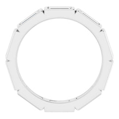 14K White 1 3/8 CTW Natural Diamond Eternity Band Size 7