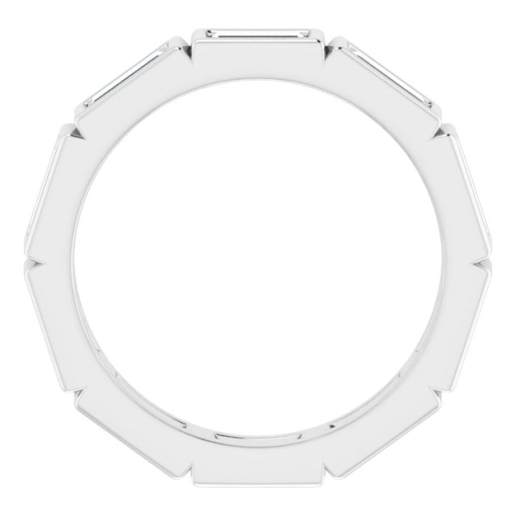 Platinum 1 3/8 CTW Natural Diamond Eternity Band Size 7