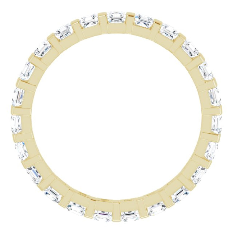 14K Yellow 1 1/5 CTW Natural Diamond Eternity Band Size 7