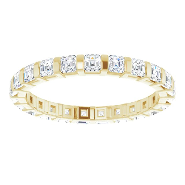 14K Yellow 1 1/5 CTW Natural Diamond Eternity Band Size 7