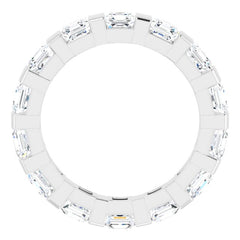 14K White 2 1/2 CTW Natural Diamond Eternity Band Size 7