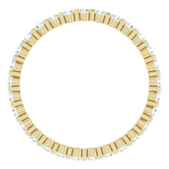 14K Yellow 3/8 CTW Natural Diamond Eternity Band Size 7