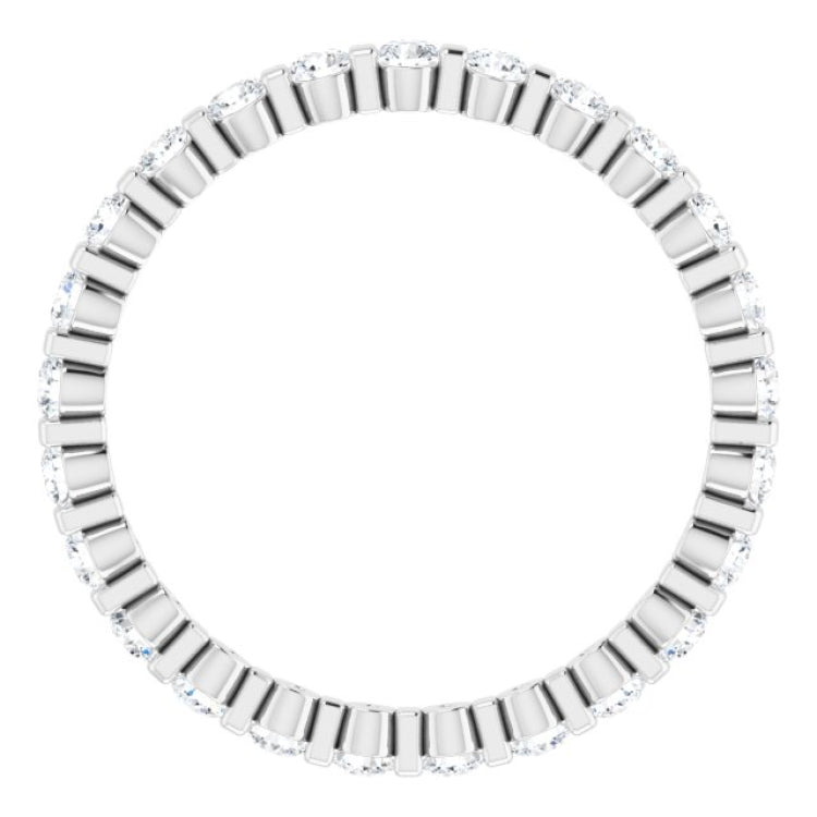 Platinum 1/2 CTW Natural Diamond Eternity Band Size 7