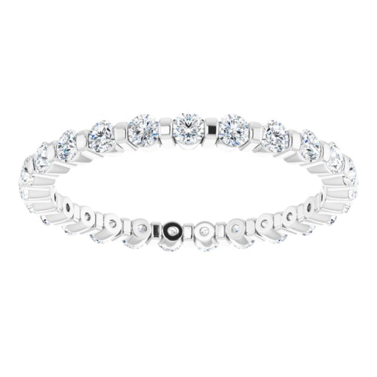Platinum 1/2 CTW Natural Diamond Eternity Band Size 7