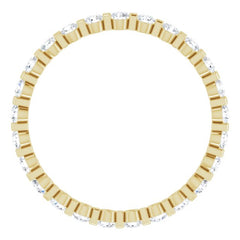 14K Yellow 3/4 CTW Natural Diamond Eternity Band Size 7
