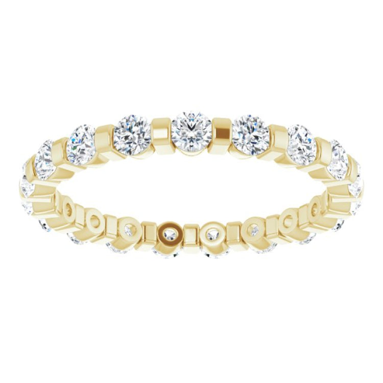 14K Yellow 1 CTW Natural Diamond Eternity Band Size 7