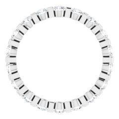 Platinum 1 CTW Natural Diamond Eternity Band Size 7