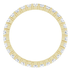 14K Yellow 3/4 CTW Natural Diamond Eternity Band Size 7