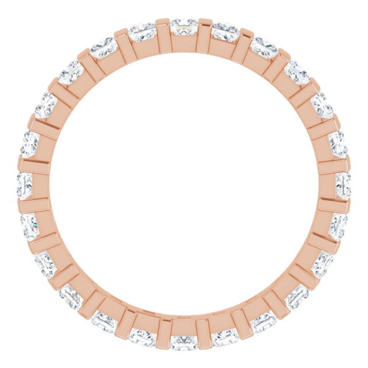 14K Rose 9/10 CTW Natural Diamond Eternity Band Size 7