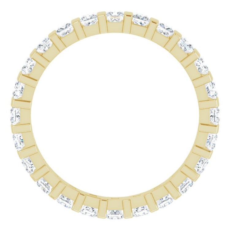 14K Yellow 9/10 CTW Natural Diamond Eternity Band Size 7