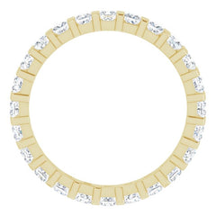 14K Yellow 9/10 CTW Natural Diamond Eternity Band Size 7