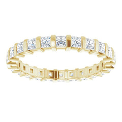 14K Yellow 9/10 CTW Natural Diamond Eternity Band Size 7