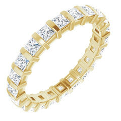 14K Yellow 1 1/5 CTW Natural Diamond Eternity Band Size 7
