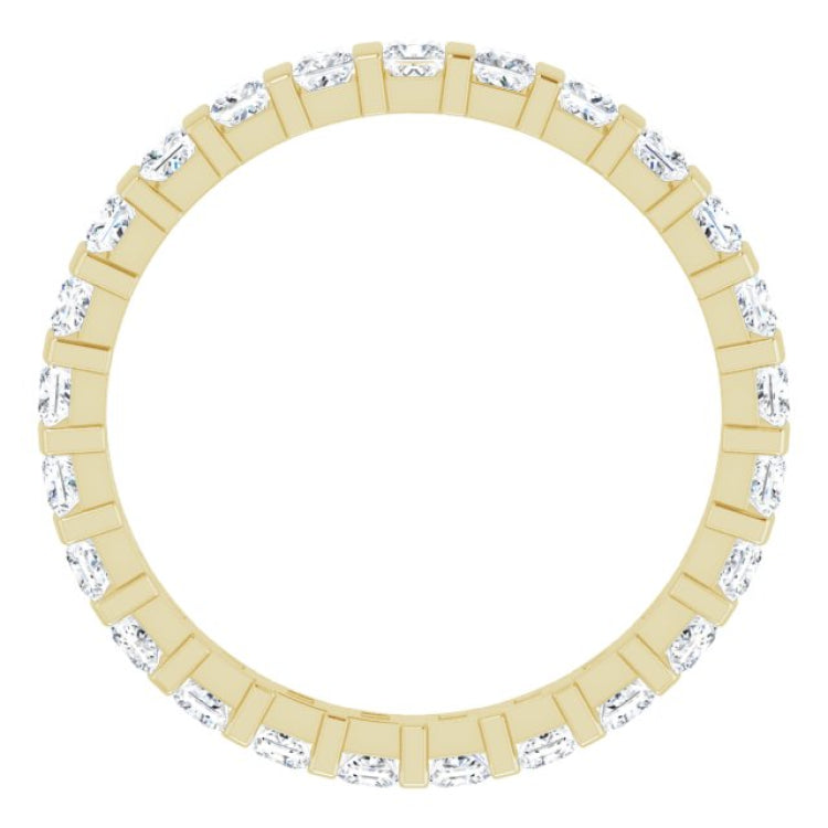 14K Yellow 1 1/5 CTW Natural Diamond Eternity Band Size 7