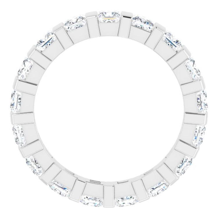 Platinum 1 7/8 CTW Natural Diamond Eternity Band Size 7