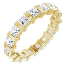 14K Yellow 2 1/2 CTW Natural Diamond Eternity Band Size 7