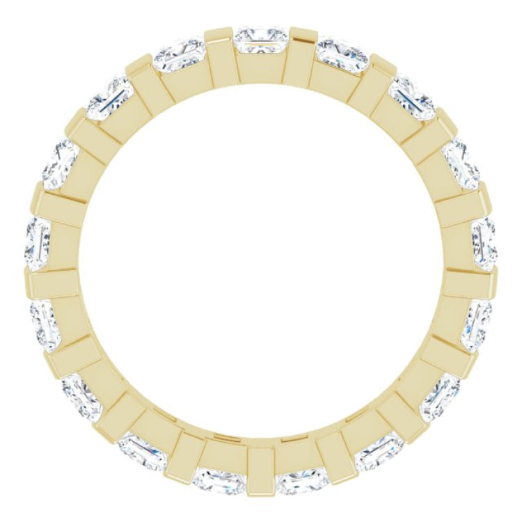 14K Yellow 2 1/2 CTW Natural Diamond Eternity Band Size 7