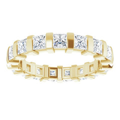 14K Yellow 2 1/2 CTW Natural Diamond Eternity Band Size 7