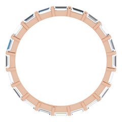 14K Rose 3/8 CTW Natural Diamond Eternity Band Size 7