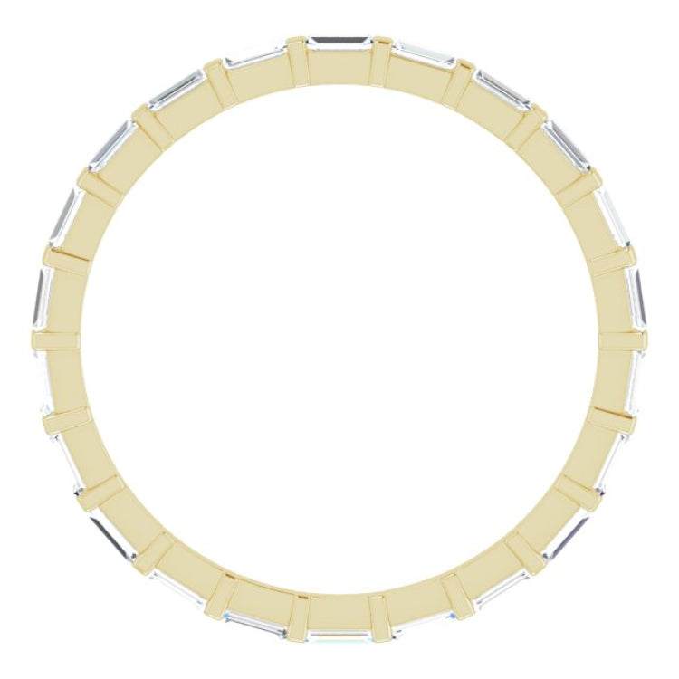 14K Yellow 3/8 CTW Natural Diamond Eternity Band Size 7