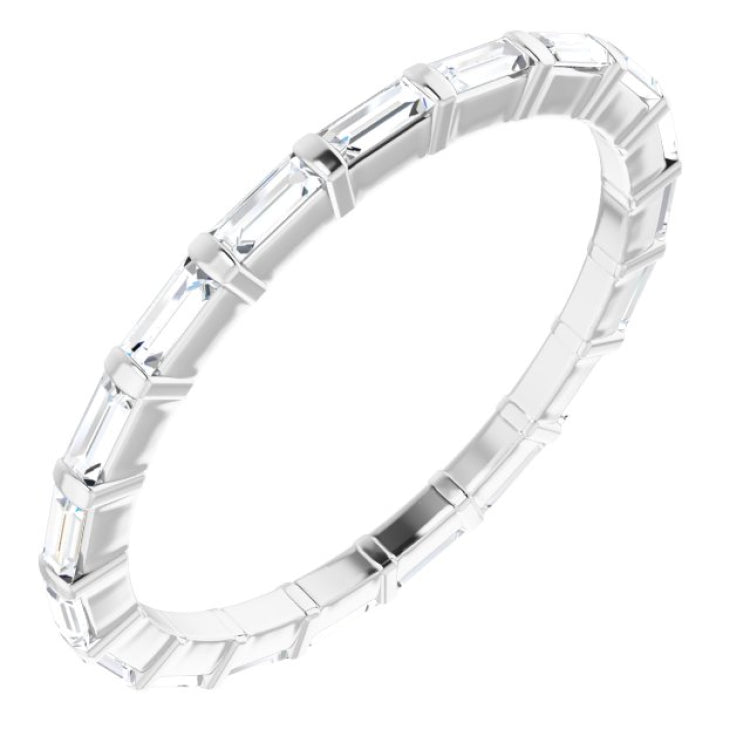 Platinum 3/8 CTW Natural Diamond Eternity Band Size 7