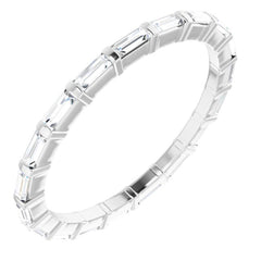 Platinum 3/8 CTW Natural Diamond Eternity Band Size 7