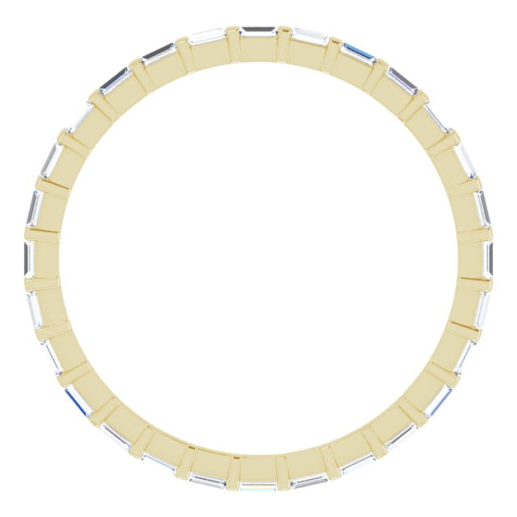 14K Yellow 1/3 CTW Natural Diamond Eternity Band Size 7