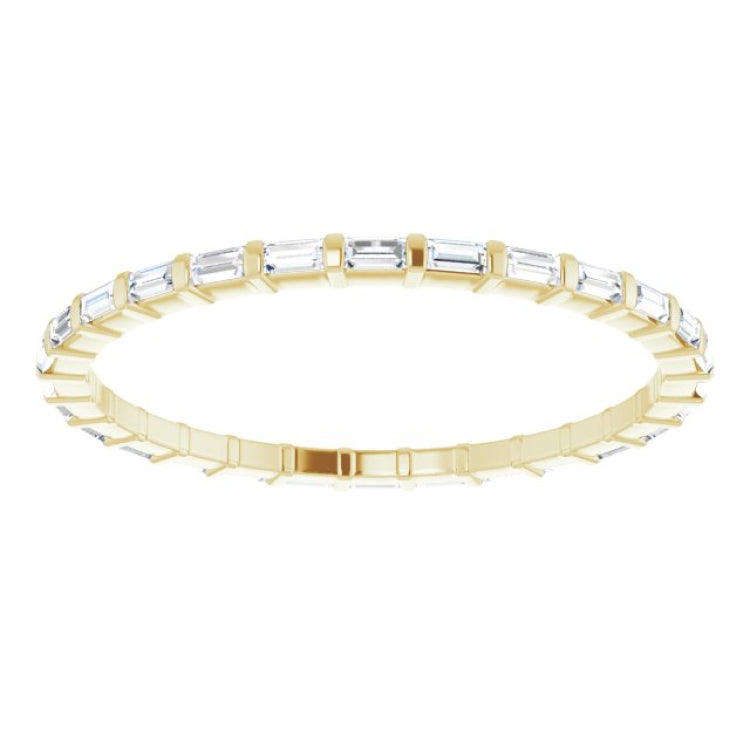 14K Yellow 1/3 CTW Natural Diamond Eternity Band Size 7