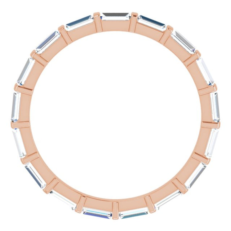 14K Rose 5/8 CTW Natural Diamond Eternity Band Size 7