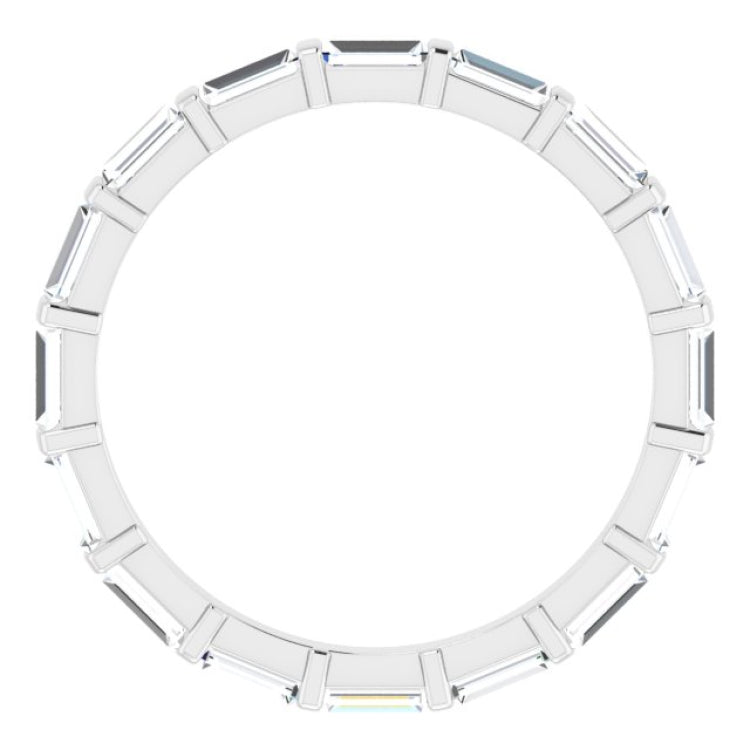 14K White 5/8 CTW Natural Diamond Eternity Band Size 7