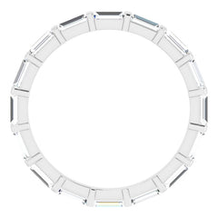 14K White 5/8 CTW Natural Diamond Eternity Band Size 7