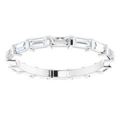 14K White 5/8 CTW Natural Diamond Eternity Band Size 7