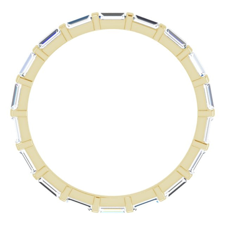 14K Yellow 5/8 CTW Natural Diamond Eternity Band Size 7