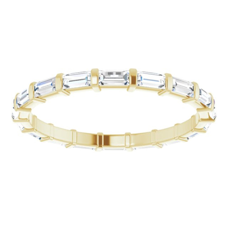 14K Yellow 5/8 CTW Natural Diamond Eternity Band Size 7