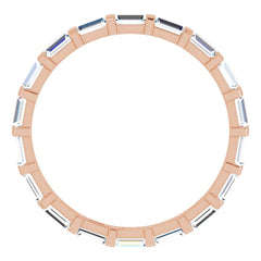 14K Rose 1 3/8 CTW Natural Diamond Eternity Band Size 7