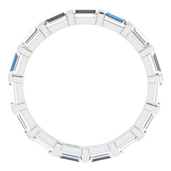 Platinum 1 3/8 CTW Natural Diamond Eternity Band Size 7