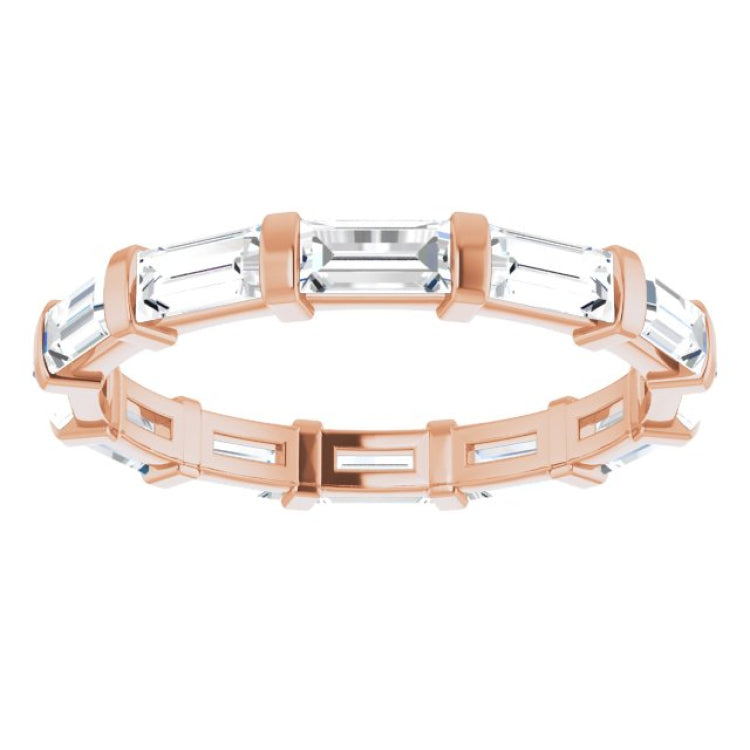 14K Rose 1 5/8 CTW Natural Diamond Eternity Band Size 7