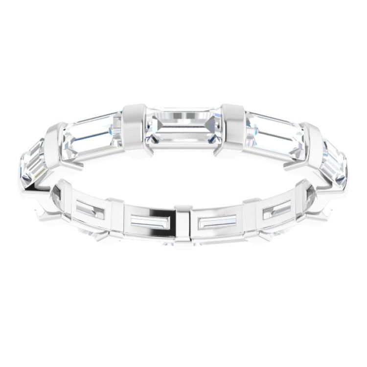 14K White 1 5/8 CTW Natural Diamond Eternity Band Size 7