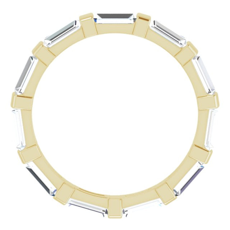 14K Yellow 1 5/8 CTW Natural Diamond Eternity Band Size 7