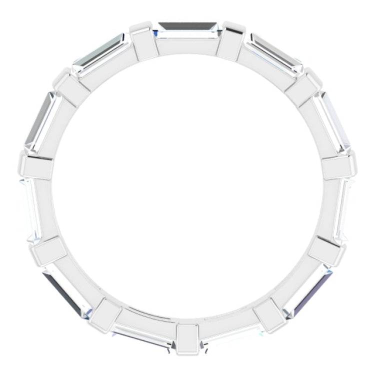 Platinum 1 5/8 CTW Natural Diamond Eternity Band Size 7