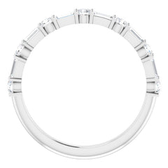 14K White 1/2 CTW Natural Diamond Anniversary Band