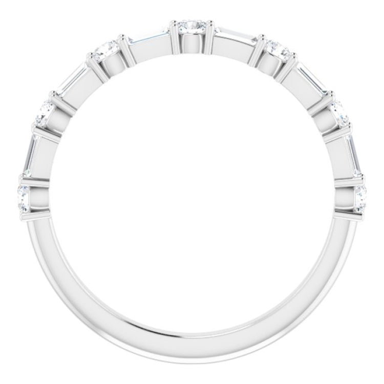 Platinum 1/2 CTW Natural Diamond Anniversary Band