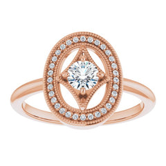 14K Rose 1/3 CTW Natural Diamond Ring