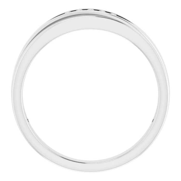 Platinum .07 CTW Natural Diamond Band