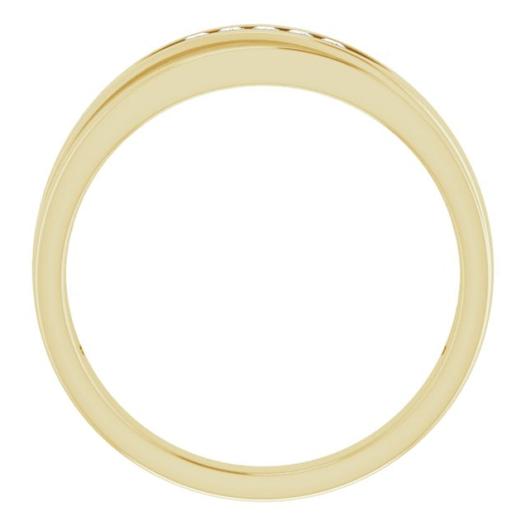 14K Yellow 1/8 CTW Natural Diamond Band