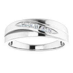 Platinum 1/6 CTW Natural Diamond Band