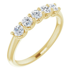 14K Yellow 1/2 CTW Natural Diamond Anniversary Band