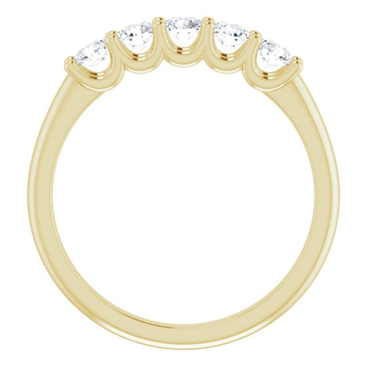 14K Yellow 1/2 CTW Natural Diamond Anniversary Band