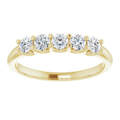 14K Yellow 1/2 CTW Natural Diamond Anniversary Band