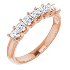 14K Rose 5/8 CTW Natural Diamond Anniversary Band